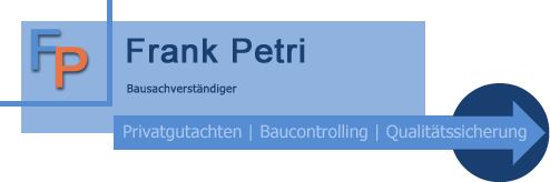 Bausachverst�ndiger, Versicherungsgutachten, Privatgutachten, Blower Door Test in NRW, Hessen und Rheinland Pfalz - Bausachverst�ndiger Frank Petri